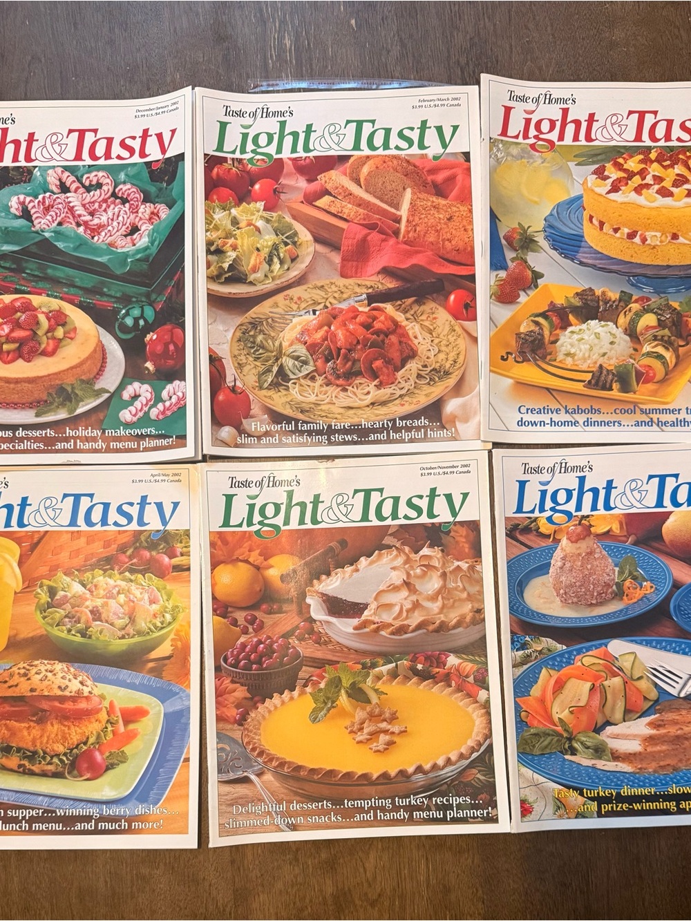Vintage Taste of Home Light & Tasty Magazine Bundle – 2002 Set